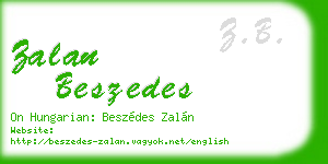 zalan beszedes business card
